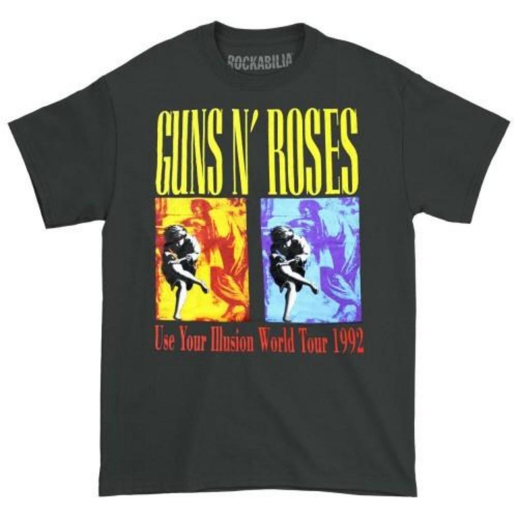 Guns N Roses Unisex Adult Use Your Illusion World Tour Back Print T-Shirt