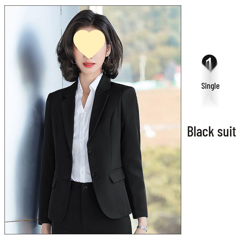 Женский офисный костюм в корейском стиле, синий - профессиональная одежда для весны/осени