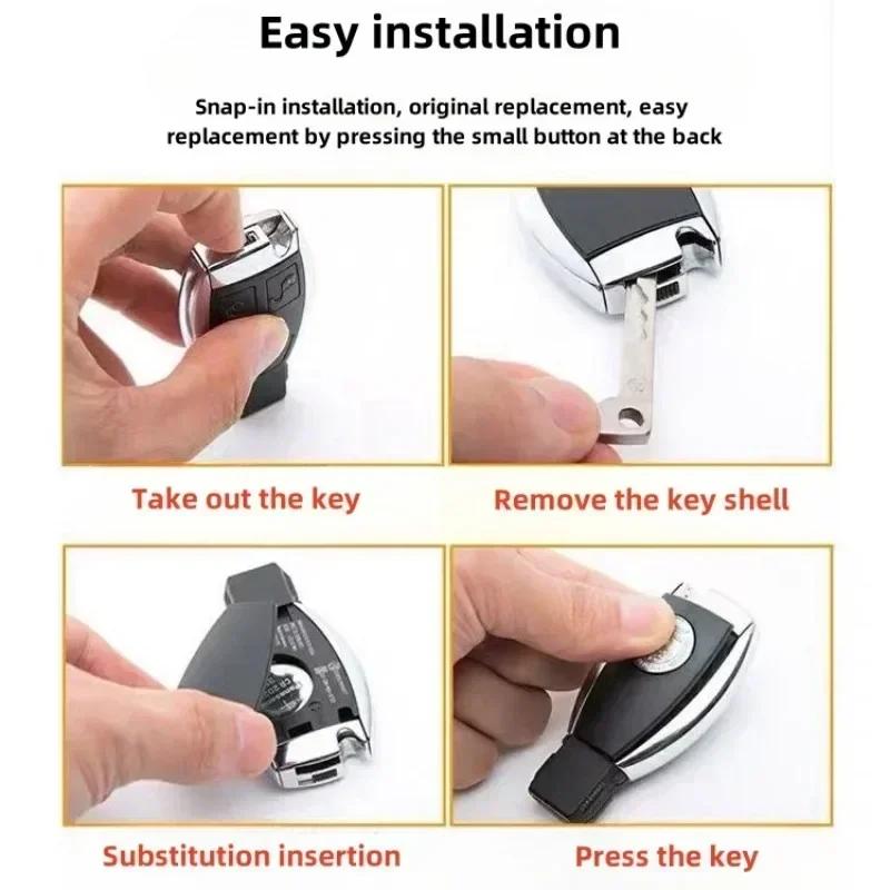 Hot 2025 Automobile intelligent key set is suitable for Mercedes-Benz A/C/E/S E63 W202 W205 W207 W218 W246 key-protected apple t