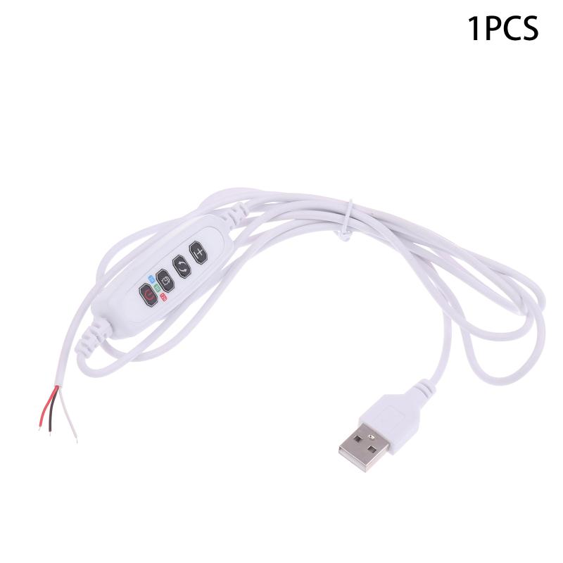 USB Timer Dimmer Switch Controller 2Meter Cable, Dual Color Inline Dimmer for Plant Grow Light LED Strip Aquarium Light
