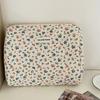 Storage Makeup Case Bags Women's Lovely Floral Stitching Corduroy Cosmetic Bag for Skin Care Ltems Lipsticks Accessories