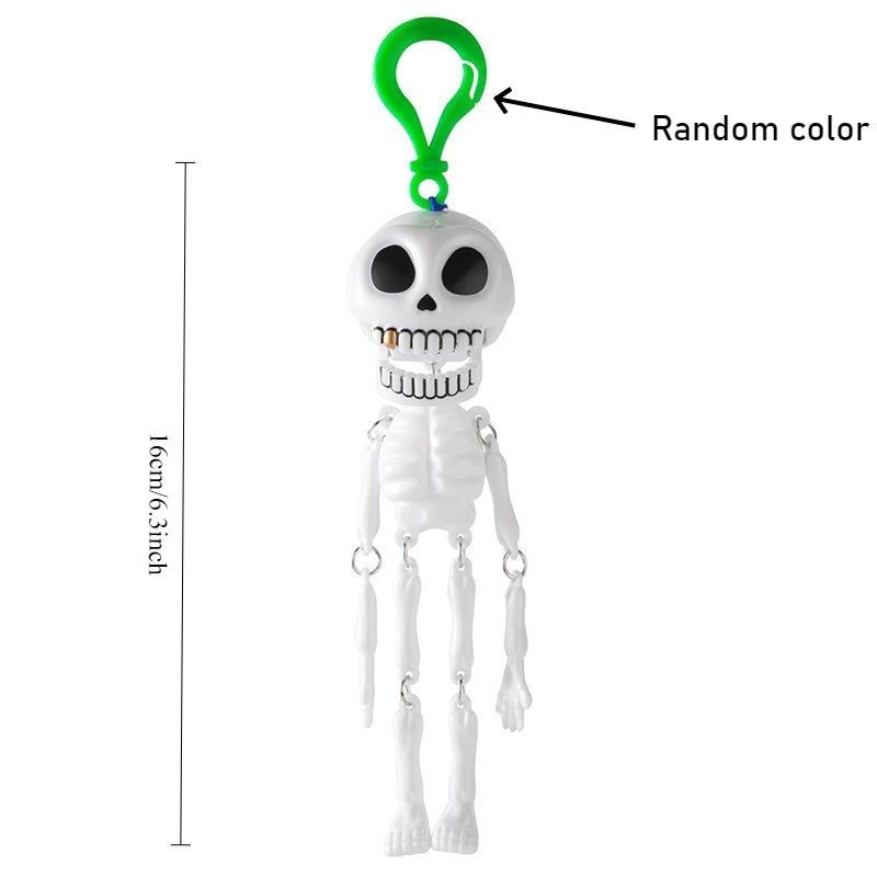Creativity Pull String Skull Head Plastic Gifts Horror Skeleton Charm Skull Bags Accessories Bag Charm