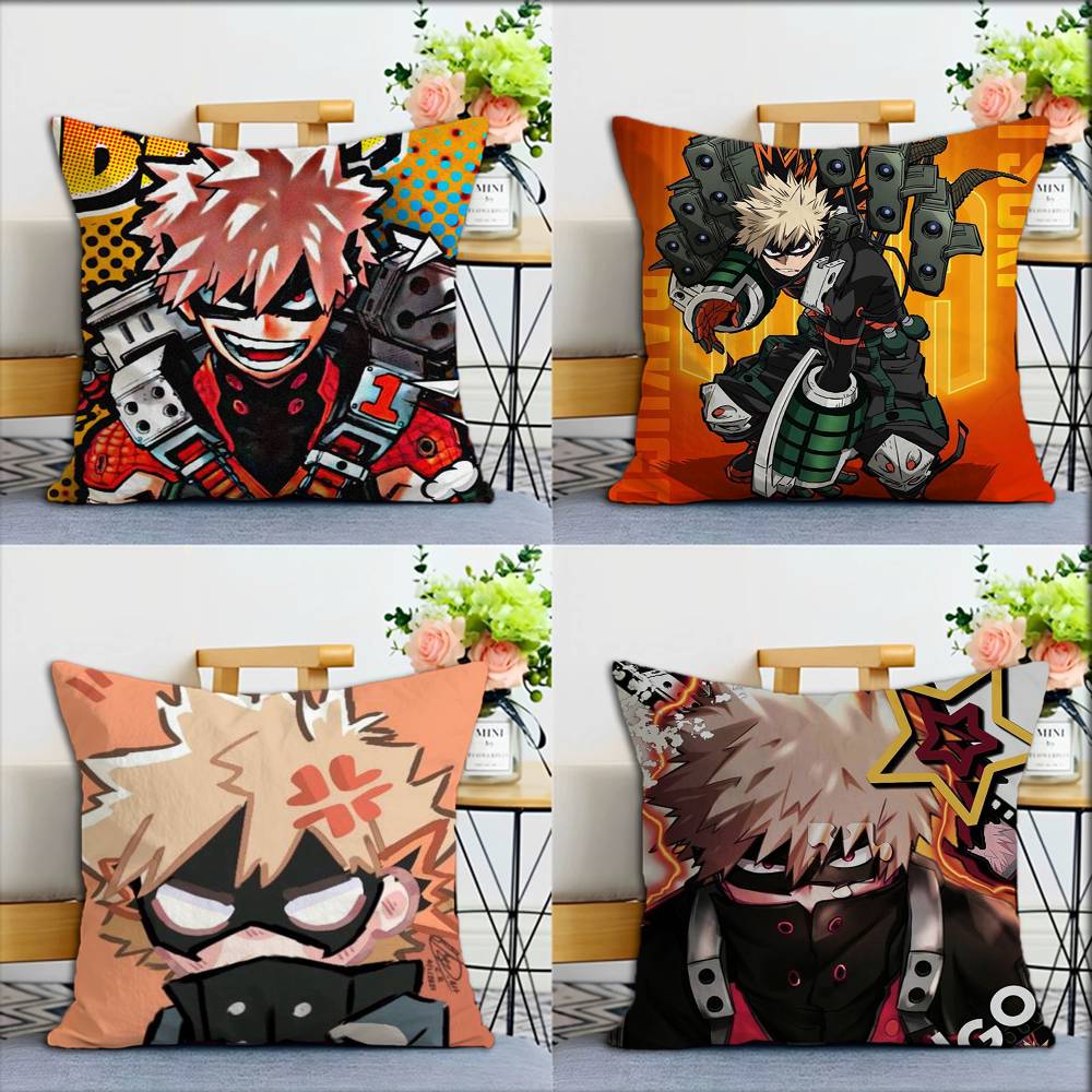 bakugo AAnime KKatsuki World Various Sizes Square Pillow Case For Car Home Bedchamber Decor