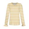 Women's Daily Casual Long-sleeved Striped Printed V-neck Top