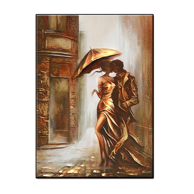 Ретро абстрактная романтическая пара с домашним декором, художественный подарок на холсте, постеры, украшения для гостиной, настенная живопись, печать на холсте