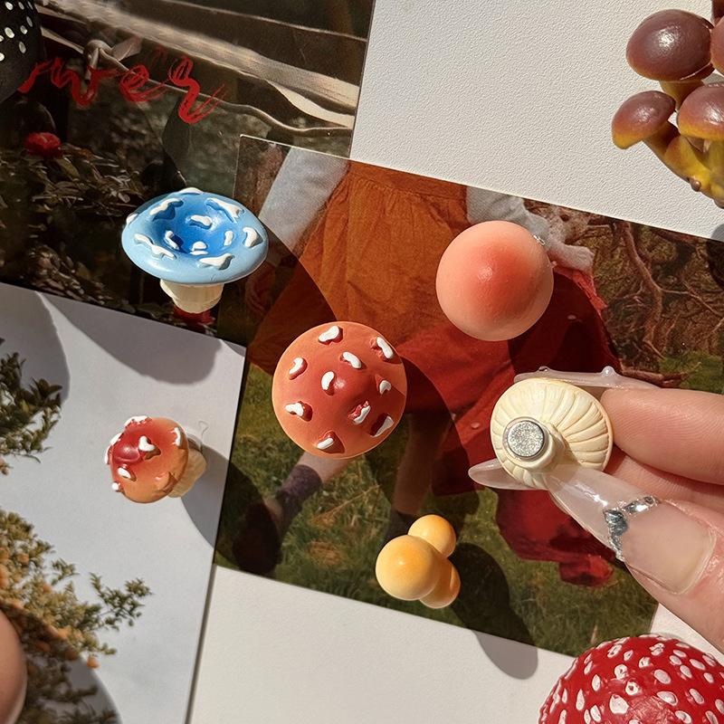 6 шт./компл. Модель гриба 3D настенная плитка украшение маленький гриб холодильник патч украшение для дома 3-4 см