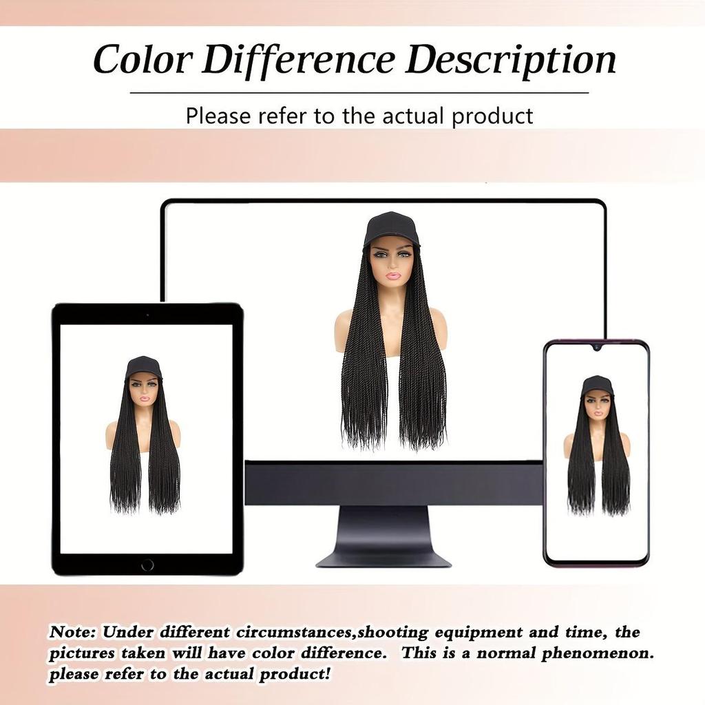 Стильный парик для бейсболки «Elegant Ombre» с косами длиной 28 дюймов — синтетические наращенные волосы для женщин, от черного до коричневого цвета