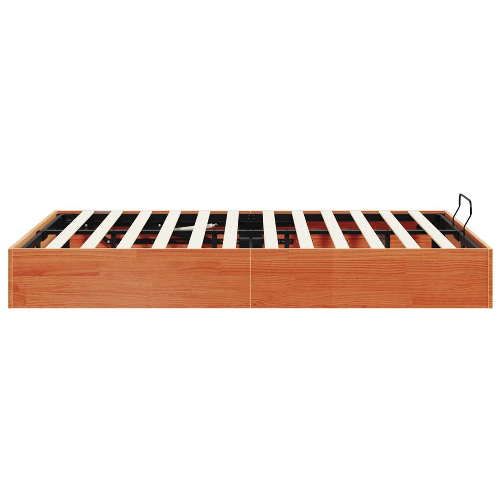 Ottoman Bed Frame with Storage Space Wax Brown 180 x 200 cm