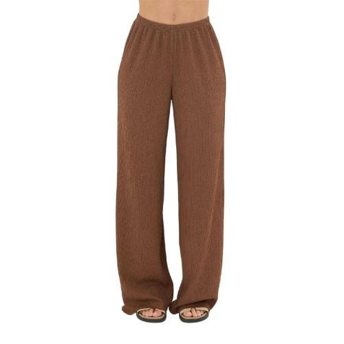 I Saw It First Womens/Ladies Textured Wide Leg Trousers