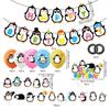 Blue Happy Birthday Penguin Banner Pink Penguin Balloons Penguin Party Supplies Cake Topper  Boy