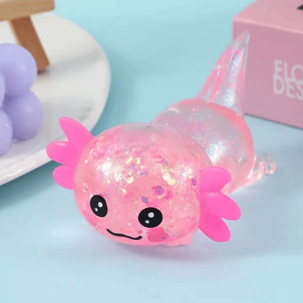 Fun Squeeze Maltose Fidgets Toys Elasticity Stretchy Axolotl Squeeze Toy Squishy
