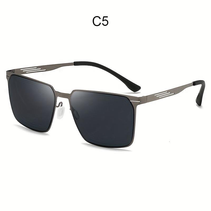 Men's sunglasses, fashionable metal square sunglasses for fishing while driving