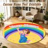 Round Rug Custom Namems rachel Pattern Non Slip Carpet Home Floor Decor