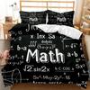 3D Mathematical Printed Bedding Set Black Down Duvet Cover AU180 * 210 Full Size Bed Cover Single/Double with Zipper Soft Quilt Cover
