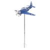 Airplane Weather Vane Iron Stainless Steel Outdoor Wind Spinner Windmill for Garden Patio Lawn Yard