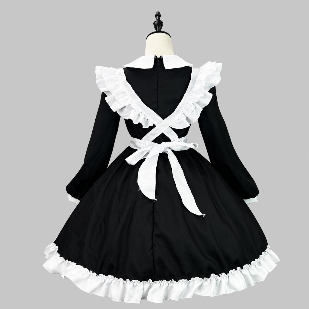 Anime Character Cosplay Original Super Cute Japanese Black and White Maid Costume Long Sleeve Maid Costume Cosplay Performance Costume
