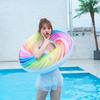 Unique Rainbow Inflatable Armband Float Ring For Swimming Activities Eco-friendly Pvc