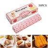 50Pcs/Lot Wax Paper Food Wrappers Wrapping Paper Food Grade Grease Paper For Bread Sandwich Burger Oilpaper Kitchen Baking Tool