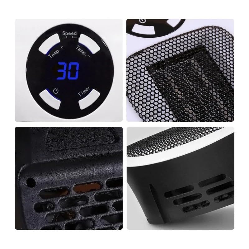 Маленький обогреватель, электрический обогреватель с быстрым нагревом. Малый обогреватель двойного назначения, настенный мини-обогреватель.