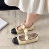 [Shiei Suyin] Princess Nini~ Xiaoxiangfeng Round Head Bow Flat Ballet Single Shoes Female Mary Jane