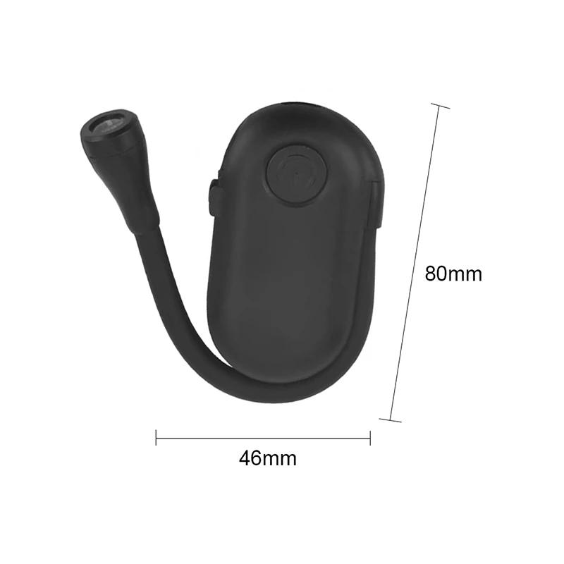 Мини светодиодный ночник для чтения с регулируемым зажимом, поворот на 360°, лампа для защиты глаз, перезаряжаемая, 3 цвета, для путешествий, чтения в спальне