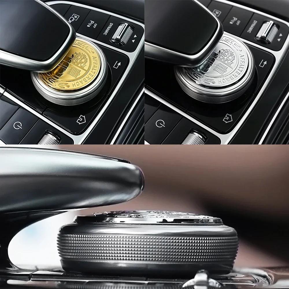 Car Sticker 3D Aluminum Car One-touch Start Cover Ignition Device Button Decoration Sticker For Mercedes Benz AFFALTERBACH AMG B