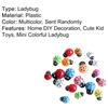 100Pcs Ladybugs Smooth Charming Colorful 3D Ladybugs Ornaments