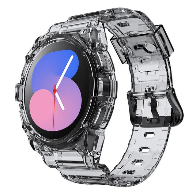Прозрачный ремешок+корпус для Samsung Galaxy Watch 5/4 40мм 44мм Аксессуар Прозрачный чехол+спортивный браслет Ремешок для Galaxy Watch 4 браслет на запястье