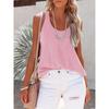 YYFS Women's Fashion Casual Summer Spring Solid Color Print Sleeveless U-Neck Blouses & Shirts