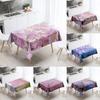 Peach Blossom Floral Tablecloth Natural Anti-Stain Waterproof Rectangular Kitchen Dining Table Home Decor
