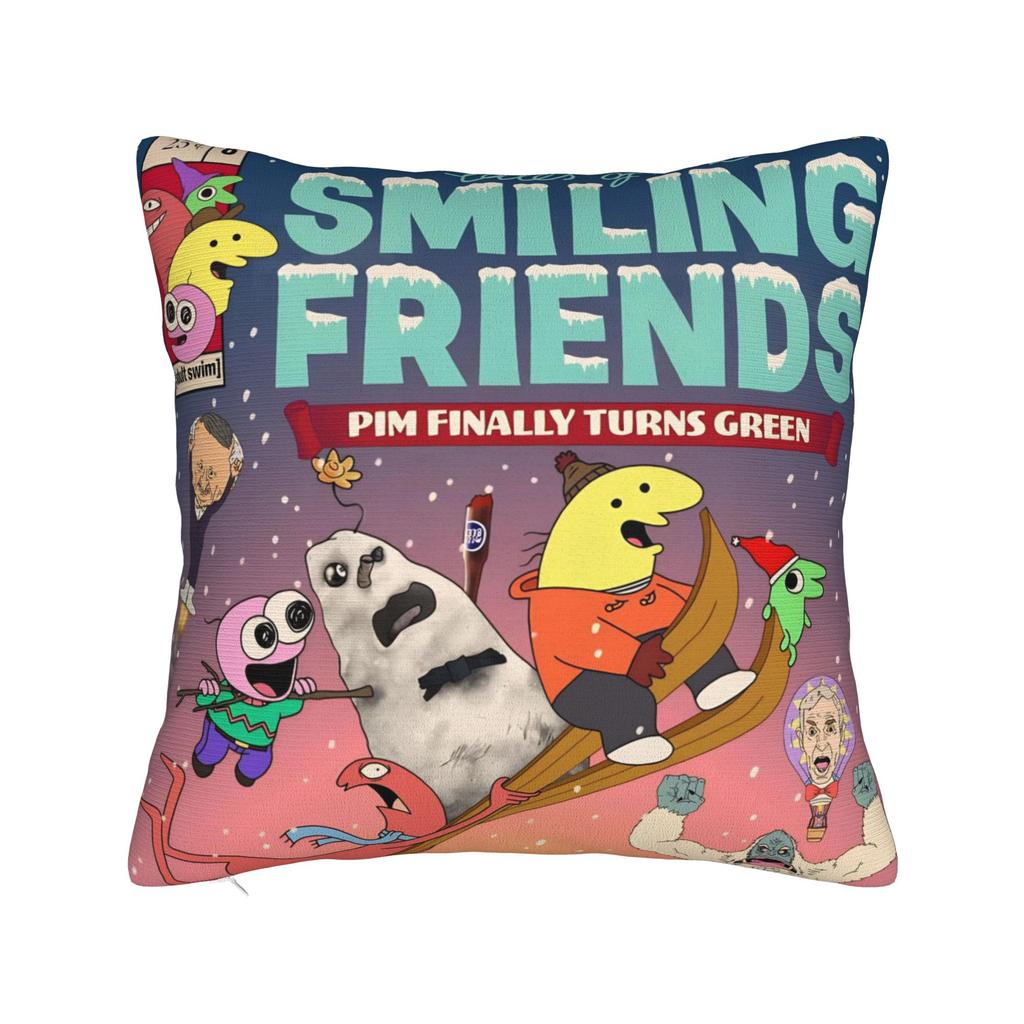 Подушки с принтом Smiling Friends Пим и Чарли Декоративные наволочки Разные размеры для гостиной