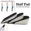 Ultralight Invisible Height Increase Insoles For Men Women Magnet Massage Shoe Heel Insert 2/3/4/5cm Taller Lift Damping Insoles