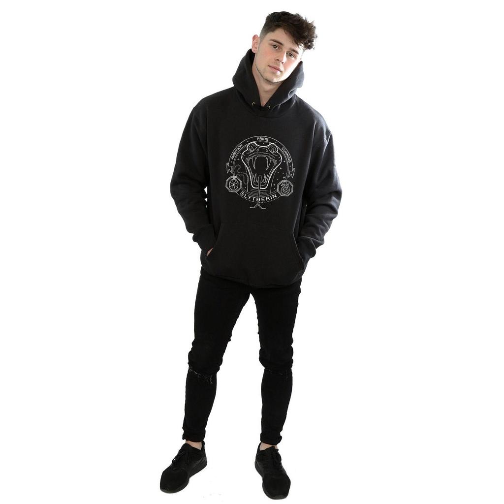 Harry Potter Mens Slytherin Seal Hoodie
