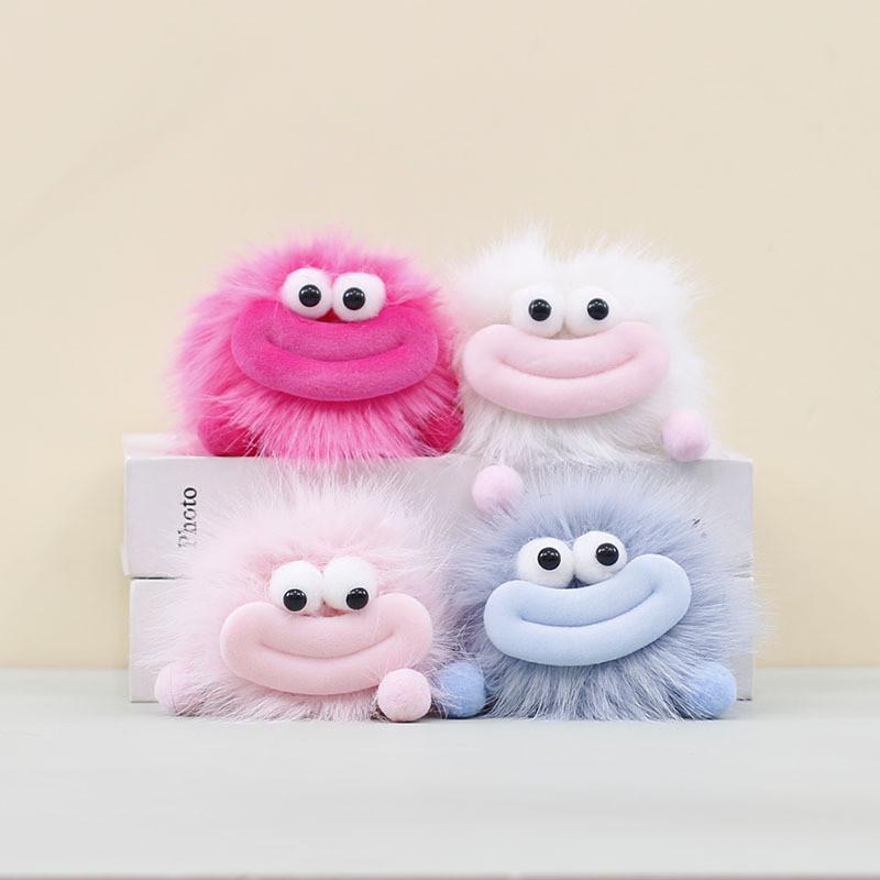 Plush Stuffed Animal Keychain With Big Mouth Design For Bag Bag Ornament