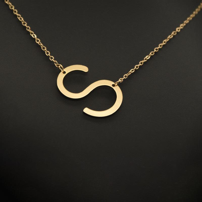 Женское ожерелье из 26 английских букв с орнаментом, пульсирующая цепочка, персонализированное ожерелье с буквами