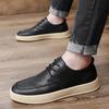 Fashion Men Casual Shoes Lace-up Oxfords Comfy Walking Shoes Luxury Genuine Leather Breathable Outdoor Driving Shoes Men Footwear
