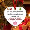 Memorial Christmas Ornaments Hug from Heaven Heart Shaped Christmas Tree Ornament Sympathy Gifts for Loss of Loved One