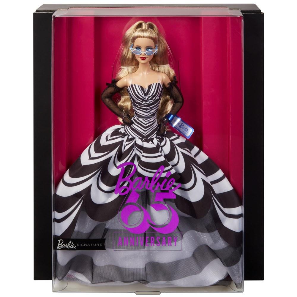 Кукла-наряжалка Барби 65-й юбилей, блондинка, с домиком, Signature Black Doll, для детей от 6 лет HRM58