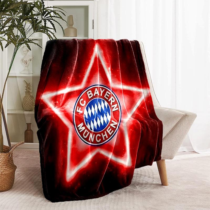 1pc Blanket - FC Bayern München logo Print Design, Lightweight Blanket for Sofa, Bed- Soft &Warm, Gift for All Seasons