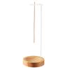 Incense Stick Holder with Wooden Tray Brass Inverted Incense Burner Ash Catcher Home Office