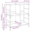 Black Oak Effect Bookshelf 78.5 x 33 x 82 cm Particleboard