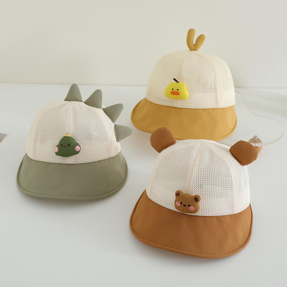 Детская шляпа Лето Новая сетчатая детская панама для мальчиков девочек Милая мультяшная кепка Панама Солнцезащитная шляпа Уличная рыболовная шляпа Шляпы рыбака