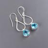 Sky Blue Topaz Gemstone 925 Sterling Silver Jewelry Handcrafted Earrings 1.90" EE-19-3