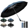 Шедевр Усиленные 12 ребер Обратного сложения Автоматическое открытие и Обратный Супер Вода Очень большой Длинный Ветроустойчивый Складной Для Солнечной и Дождливой
