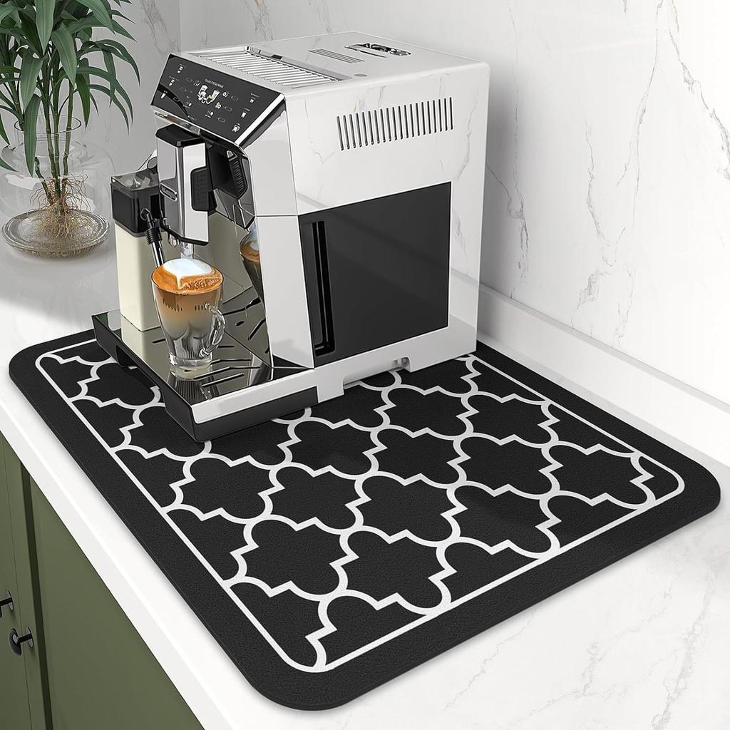 Quick-Dry Absorbent Coaster & Drain Pad for Kitchen Countertops