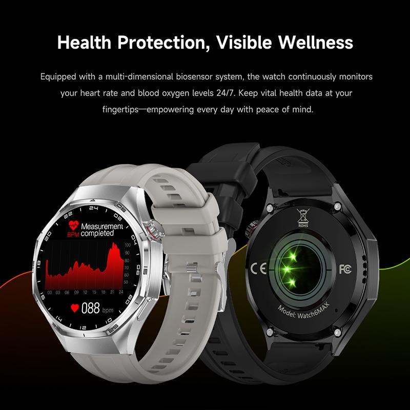 Глобальная версия Watch 6 Pro Новые умные часы для мужчин Экран GPS-трек Bluetooth-звонок Водонепроницаемые Спортивные Пульс Умные часы