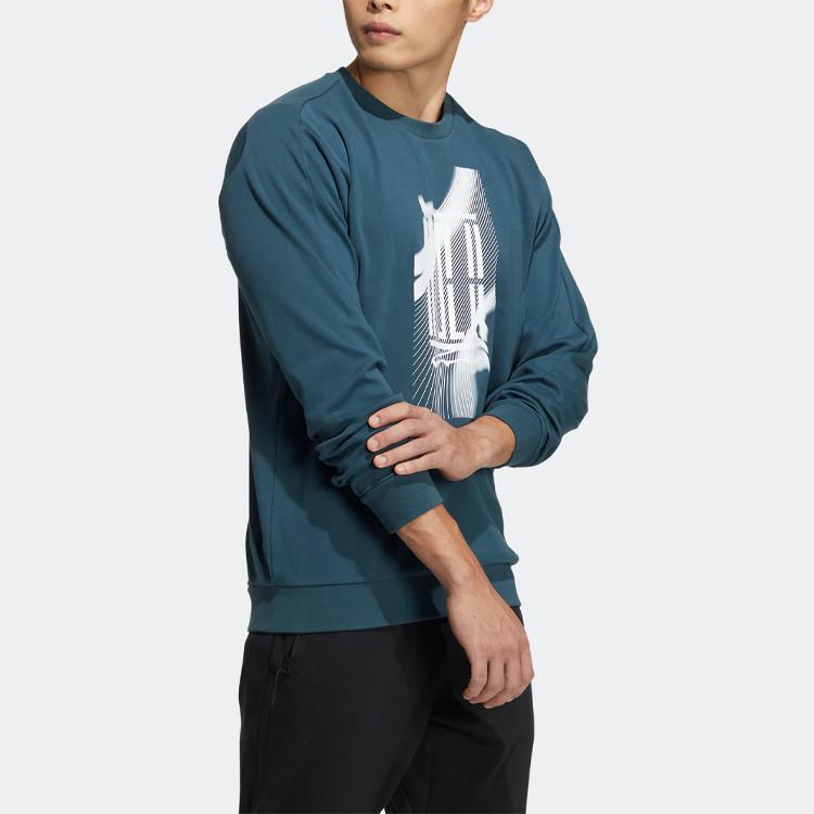 Adidas Wuji Series Sweatshirts Men's Midnight Gray Crew Neck Moderate Regular IA8184
