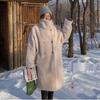New autumn and winter casual plush jacket women's fur coat long stand-up collar European and American temperament fashion