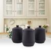 Zestaw 3 pojemników ceramicznych na kawę herbatę i cukier MAESTRO BLACK MR-20001-03CS