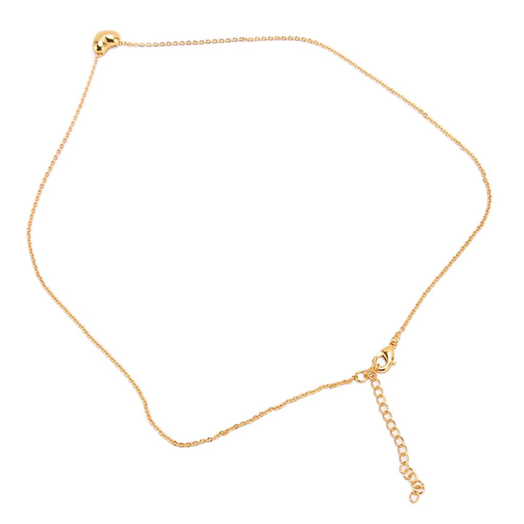 Women Necklace Heart Shape Pendant Gold Plating Fashionable Lady Necklace for Daily Party Dating